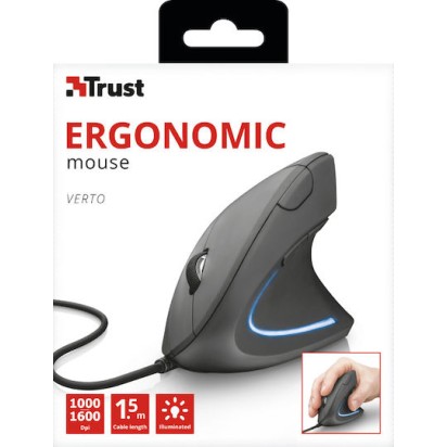 Trust - Verto Ergonomic Mouse (22885) Black