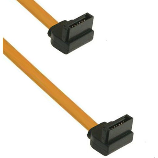 Detech Cable Sata 90 Degrees Male 30cm, Yellow