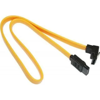 Detech Cable Sata 90 Degrees Male 30cm, Yellow