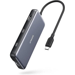 Anker PowerExpand USB-C Docking Station με HDMI 4K PD Ethernet Γκρι (A83830A3)