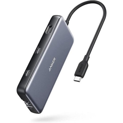 Anker PowerExpand USB-C Docking Station με HDMI 4K PD Ethernet Γκρι (A83830A3)
