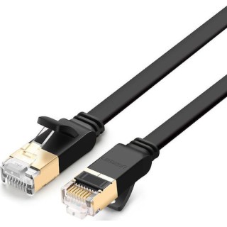Ugreen NW106 Flat U/FTP (STP) Cat.7 Καλώδιο Δικτύου Ethernet 1m Μαύρο