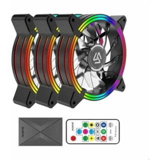 Alseye Halo 4.0 RGB Kit Case Fan 120mm με Σύνδεση 4-Pin Molex / 3-Pin 3τμχ
