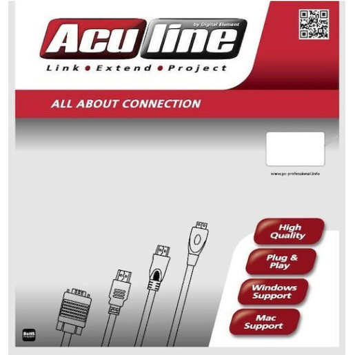 Aculine Cable HDMI M/M 1m 4K/30Hz HDMI-001
