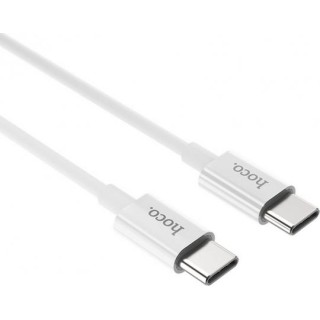 Hoco Regular USB 2.0 Cable USB-C male - USB-C male Λευκόι 1,0m (X23 Skilled)