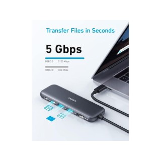 Anker 332 USB-C Hub (5-in-1) with 4K HDMI Display (A8355011)