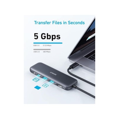 Anker 332 USB-C Hub (5-in-1) with 4K HDMI Display (A8355011)