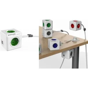 Allocacoc PowerCube 4 Θέσεων με 2 USB και Καλώδιο 1.5m Πράσινο Allocacoc PowerCube 4 Θέσεων με 2 USB και Καλώδιο 1.5m Πράσινο