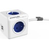 Allocacoc PowerCube 4 Θέσεων με 2 USB και Καλώδιο 1.5m Μπλε