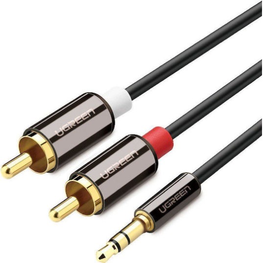 Ugreen Καλώδιο 3.5mm male - RCA male Μαύρο 1m (10749) Ugreen Καλώδιο 3.5mm male - RCA male Μαύρο 1m (10749)
