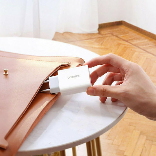 Ugreen CD127 Φορτιστής Χωρίς Καλώδιο USB-C  Λευκός (70161)
