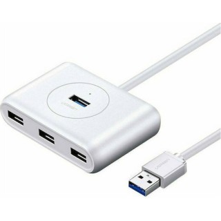 Ugreen CR113 USB 3.0 Hub 4 Θυρών USB-A Λευκό 20283 Ugreen CR113 USB 3.0 Hub 4 Θυρών USB-A Λευκό 20283