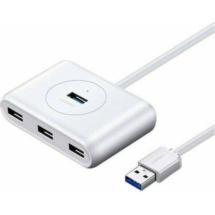 Ugreen CR113 USB 3.0 Hub 4 Θυρών USB-A Λευκό 20283