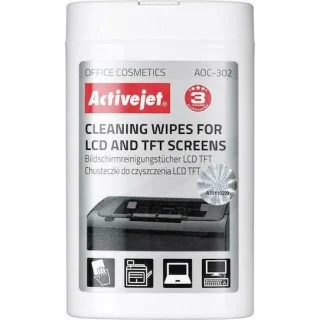 Activejet Μαντηλάκια για LCD και TFT Οθόνες (AOC-302) Activejet Μαντηλάκια για LCD και TFT Οθόνες (AOC-302)