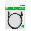 Ugreen Flat U/UTP Cat.6 Καλώδιο Δικτύου Ethernet 2m Μαύρο (50174)
