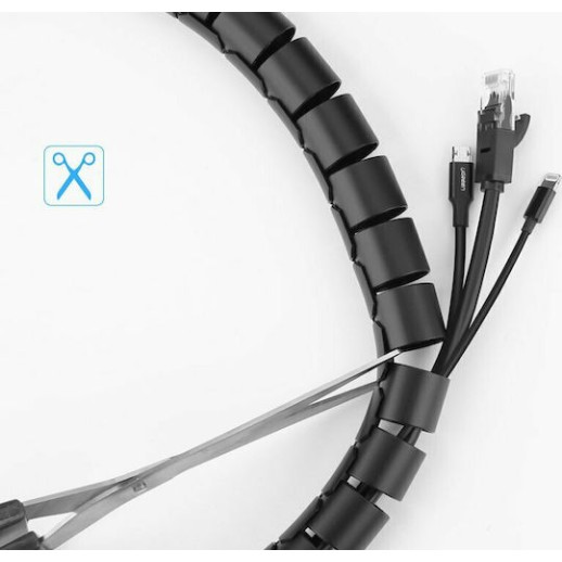 Ugreen Σπιράλ Καλωδίων LP121 25mm 1.5m Μαύρο (30818)