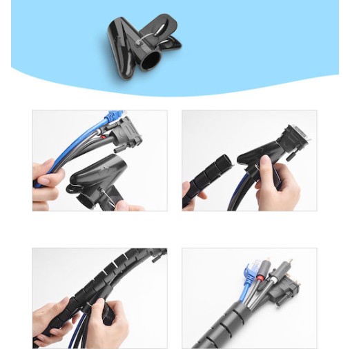 Ugreen Σπιράλ Καλωδίων LP121 25mm 1.5m Μαύρο (30818)