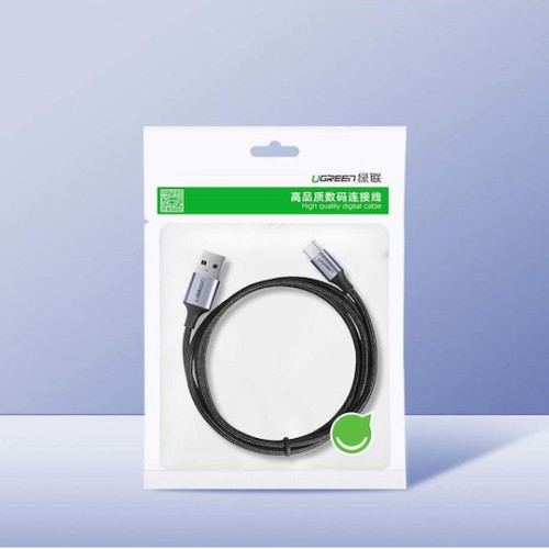 Ugreen Braided USB 2.0 Cable USB-C male - USB-A male Μαύρο 1m (60126)