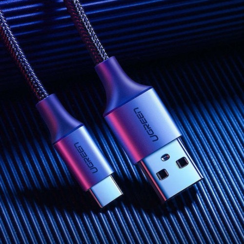 Ugreen Braided USB 2.0 Cable USB-C male - USB-A male Μαύρο 1m (60126)