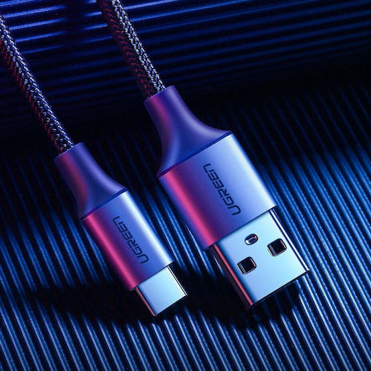 Ugreen Braided USB 2.0 Cable USB-C male - USB-A male Μαύρο 1m (60126)