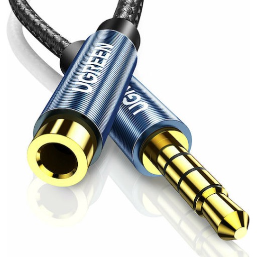 Ugreen Καλώδιο TRRS 3.5mm male - 3.5mm female Μπλε 1.5m (40674)