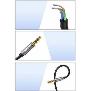 Ugreen Καλώδιο TRRS 3.5mm male - 3.5mm female Μπλε 1.5m (40674)