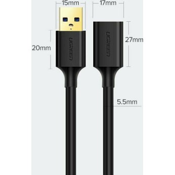 Ugreen USB 3.0 Cable USB-A male - USB-A female 2m (10373)