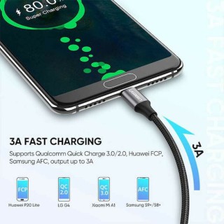 Ugreen US288 Braided USB 2.0 Cable USB-C male - USB-A male Μαύρο 3m (60408)