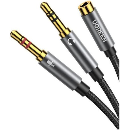 UGREEN AV140 Cable Audio 2x3.5mm M/3.5mm F 0,2m (20899)