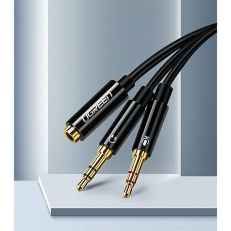 UGREEN AV140 Cable Audio 2x3.5mm M/3.5mm F 0,2m (20899)