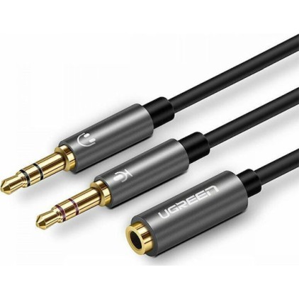 UGREEN AV140 Cable Audio 2x3.5mm M/3.5mm F 0,2m (20899)