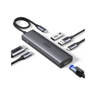 Ugreen CM512 USB-C Docking Station HDMI 4K PD Ethernet Γκρι