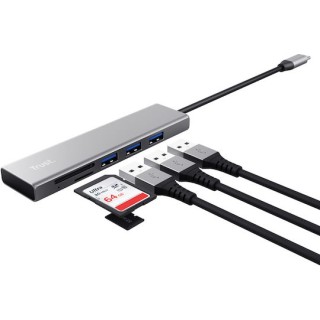 Trust Halyx USB 3.0 Hub 3 Θυρών με σύνδεση USB-C Γκρι 24191