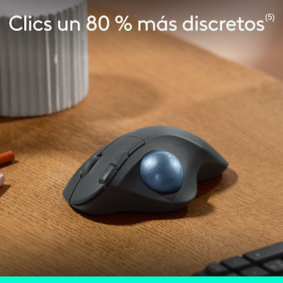 Logitech Ergo M575S Ασύρματο Bluetooth Ποντίκι με Trackball Graphite (910-007029)