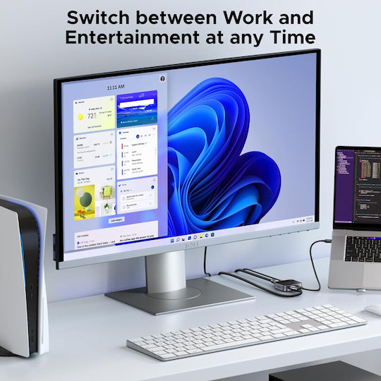 Ugreen USB 2.0 Hub 2 Θυρών με σύνδεση USB-C