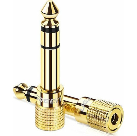 Ugreen Μετατροπέας 6.3mm male σε 3.5mm female Χρυσό (20503)
