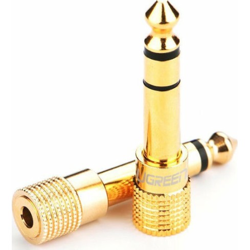 Ugreen Μετατροπέας 6.3mm male σε 3.5mm female Χρυσό (20503)