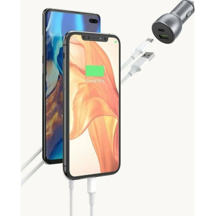 Ugreen Φορτιστής Αυτοκινήτου 3A Γρήγορης Φόρτισης με μία Θύρα: 1xUSB Γκρι