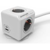 Allocacoc PowerCube 4 Θέσεων με 1 USB-A, 1 USB-C και Καλώδιο 1.5m Γκρι