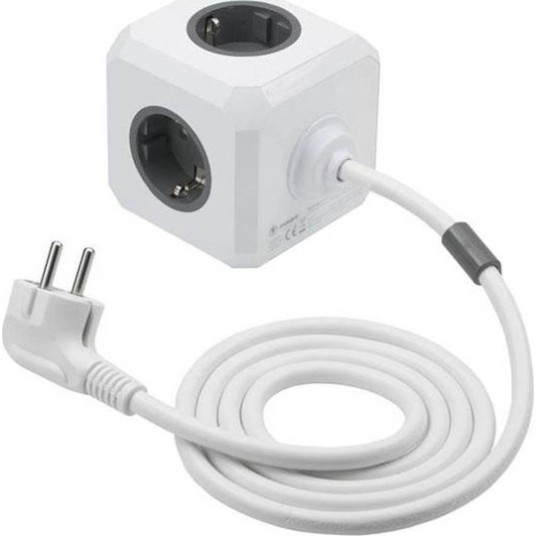 Allocacoc 1306GY/DEEXPC 1300/DEEXPC PowerCube 5 Θέσεων με Καλώδιο 1.5m Γκρι