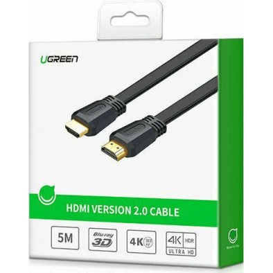 Ugreen HDMI 2.0 Braided Cable HDMI male - HDMI male 3m Μαύρο (50820)