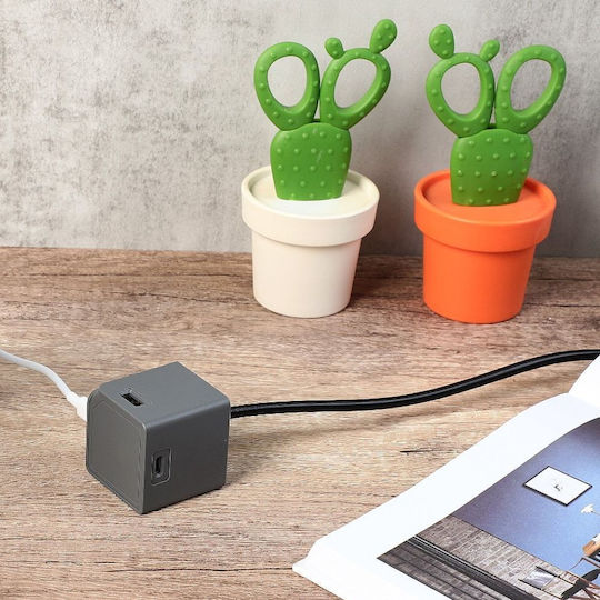 Allocacoc Βάση Φόρτισης με 4 Θύρες USB-A και Καλώδιο USB-C 65W Γκρι (DH1254GY/EUPD65)