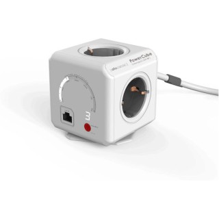 Allocacoc Extended Smart PowerCube Ασφαλείας 4 Θέσεων με 4 USB-A και Καλώδιο 1.5m Γκρι