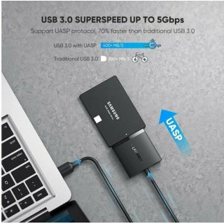 Ugreen USB 3.0 to SATA Hard Drive Adapter Black (60561)