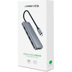 Ugreen CM219 USB 3.0 Hub 5 Θυρών με σύνδεση USB-C Γκρι 70336