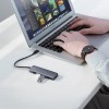 Ugreen CM219 USB 3.0 Hub 5 Θυρών με σύνδεση USB-C Γκρι 70336