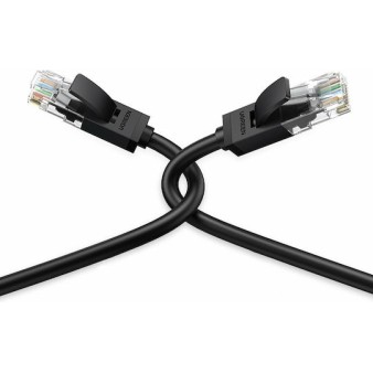 Ugreen Flat U/UTP Cat.6 Καλώδιο Δικτύου Ethernet 10m Μαύρο 1τμχ 50178