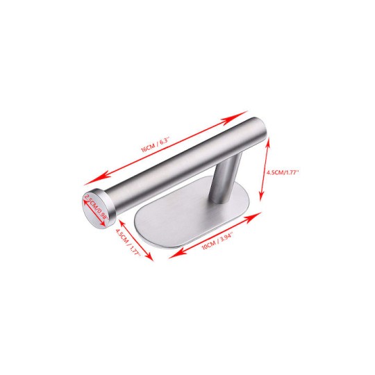 Powertech Χαρτοθήκη HUH-0116 Επιτοίχια Μεταλλική Ασημί