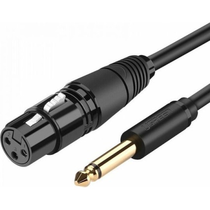 Ugreen Cable XLR female - 6.3mm male Μαύρο 2m (20719)