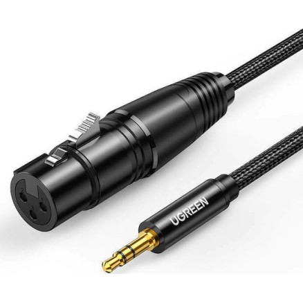 Ugreen Cable XLR female - 3.5mm male Μαύρο 1m (20763)